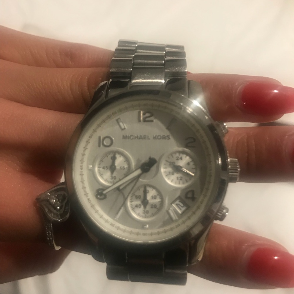 Authentic Silver Michael Kors Watch - image 1